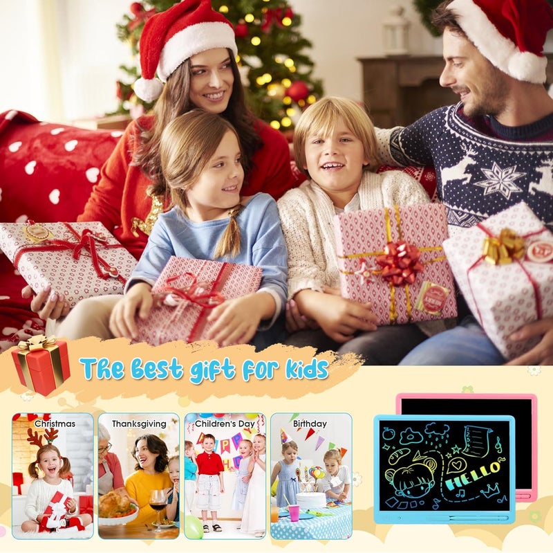 Aricvort LCD Writing Tablet for Kids, 15 Inch Colorful Drawing Doodle Board, Learning Educational Drawing Pad Toys for Kids, Christmas Birthday Gift for 3 4 5 6 7 8 9 Year Old Girls Boy - Image 5